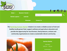 Tablet Screenshot of northbayfarmersmarket.com